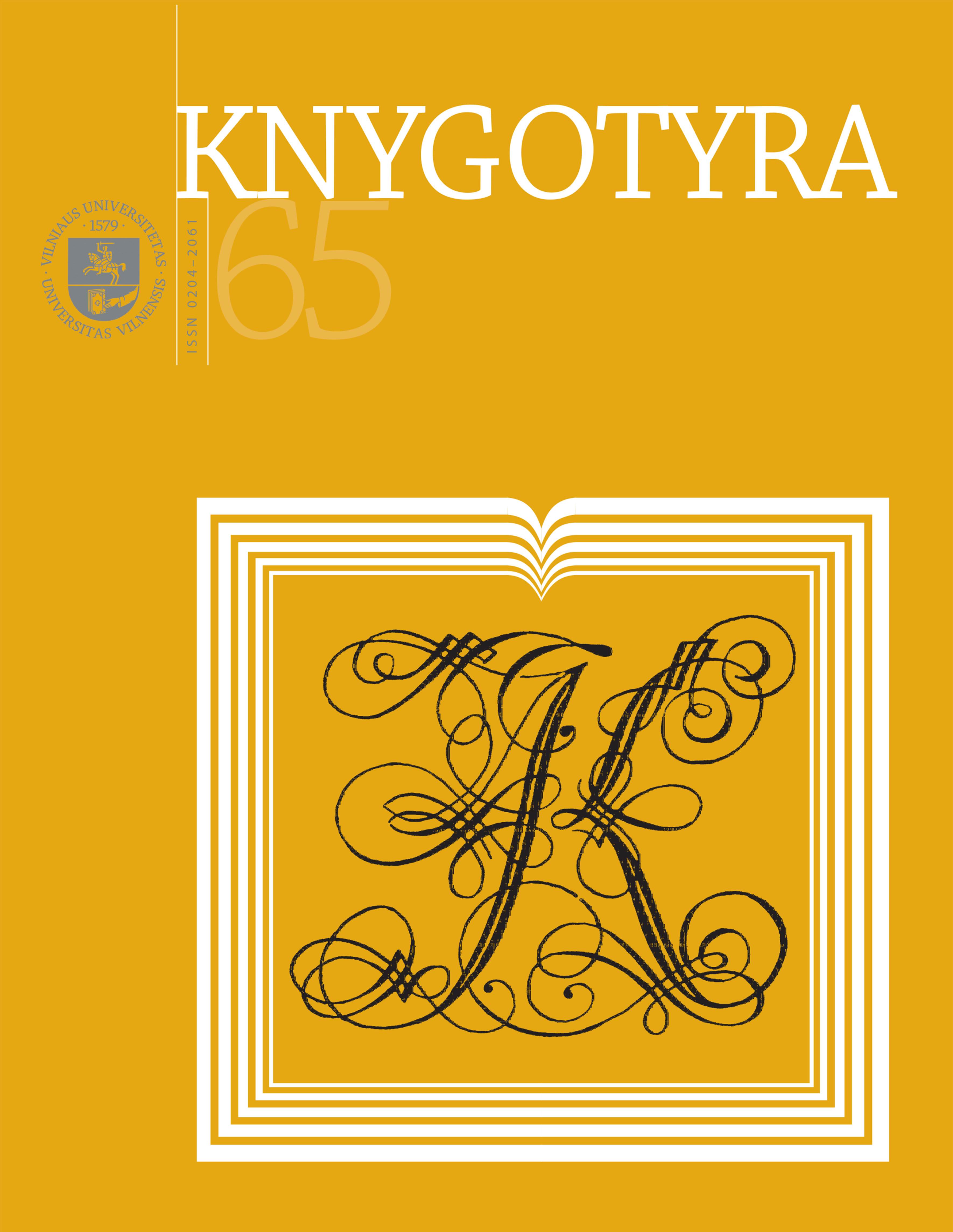 „Knygotyros“ 65-asis numeris.